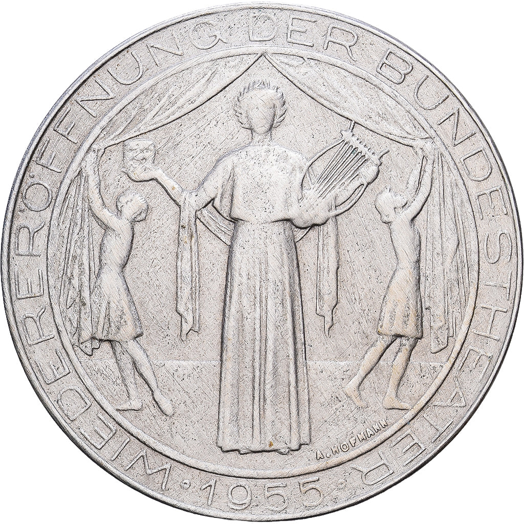 Austria, 25 Schilling, 1955, Srebro, AU(50-53), KM:2880