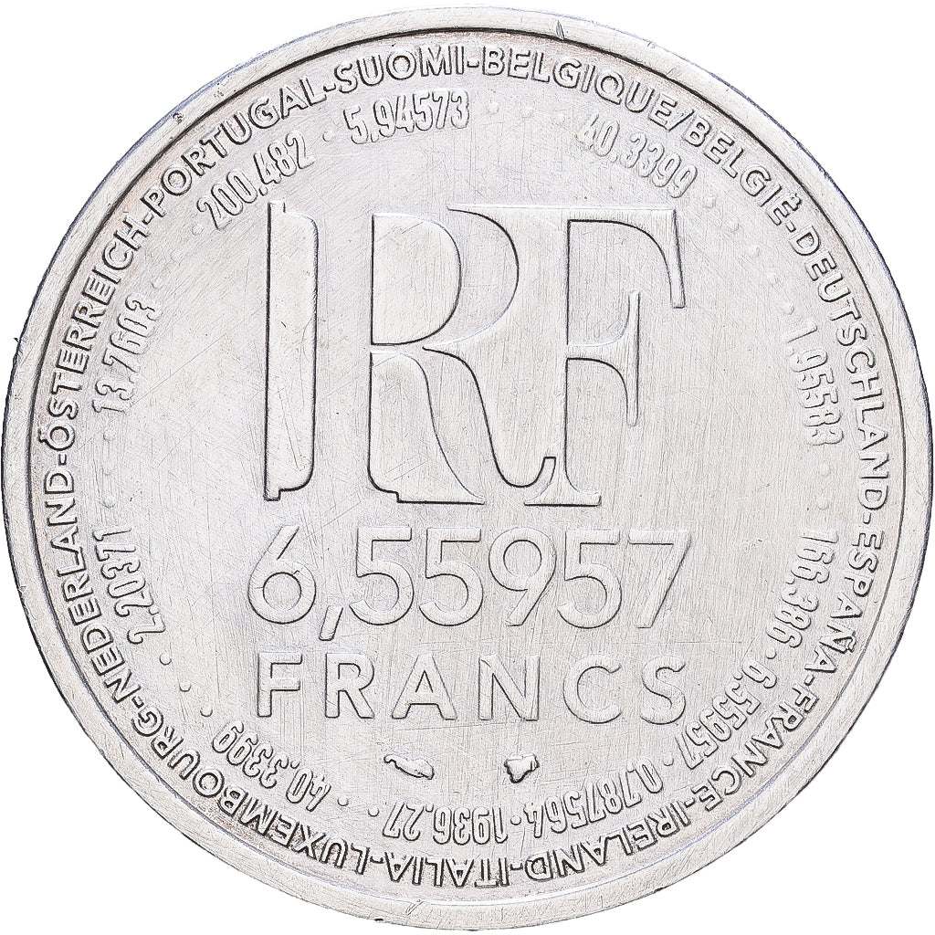 Frankrijk, 6.55957 Francs, 1999, Monnaie de Paris, Zilver, ZF+, Gadoury:C234