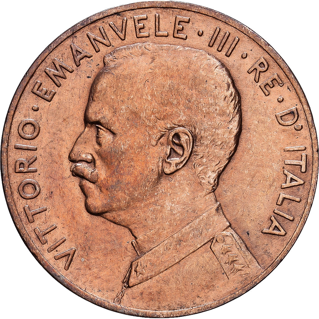 Italia, Vittorio Emanuele III, 5 Centesimi, 1918, Rome, Bronce, MBC+, KM:42