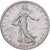 France, Franc, Semeuse, 1917, Paris, Silver, AU(50-53), Gadoury:467, KM:844.1