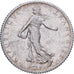 Francia, Franc, Semeuse, 1917, Paris, Argento, BB+, Gadoury:467, KM:844.1