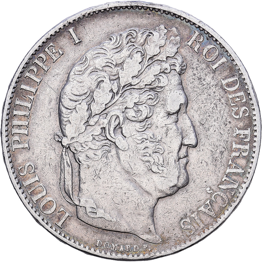 Frankreich, Louis Philippe I, 5 Francs, 1845, Strasbourg, Silber, SS