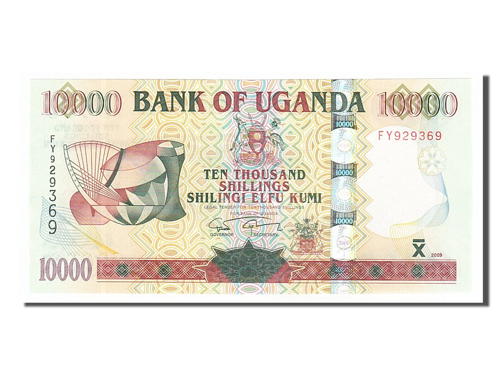 Banknote, Uganda, 10,000 Shillings, 2009, UNC(65-70)