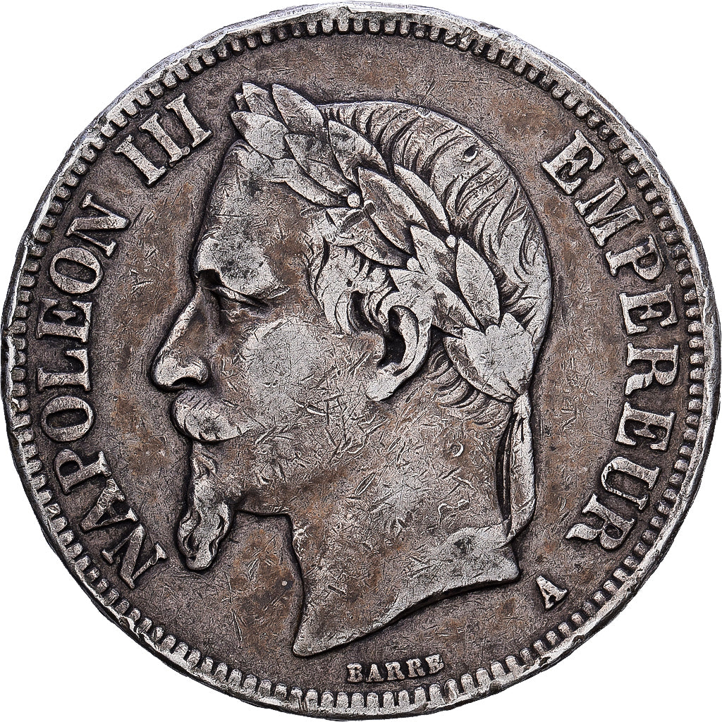 France, Napoleon III, 5 Francs, 1867, Paris, Silver, EF(40-45), Gadoury:739