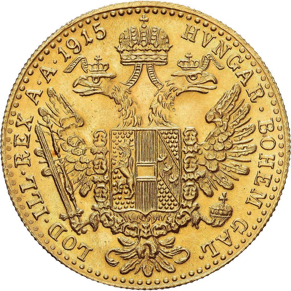 Oostenrijk, Franz Joseph I, Ducat, 1915, Restrike, Goud, PR, KM:2267