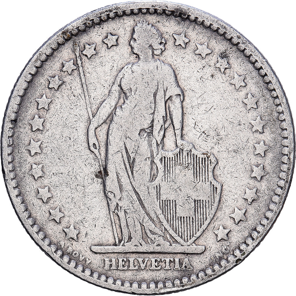 Switzerland, 2 Francs, 1894, Paris, Silver, VF(30-35), KM:21