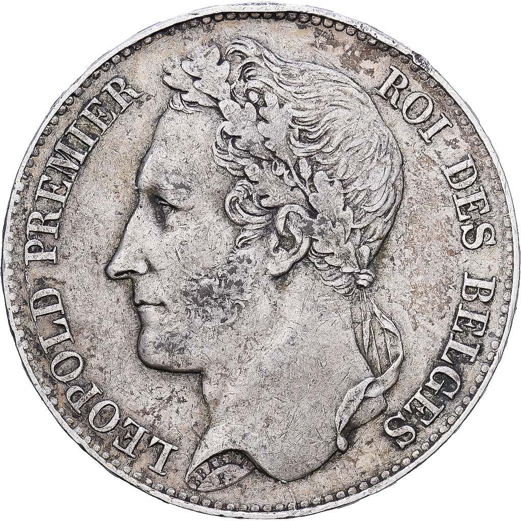 België, Leopold I, 5 Francs, 5 Frank, 1848, Brussels, Zilver, ZF, KM:3.2