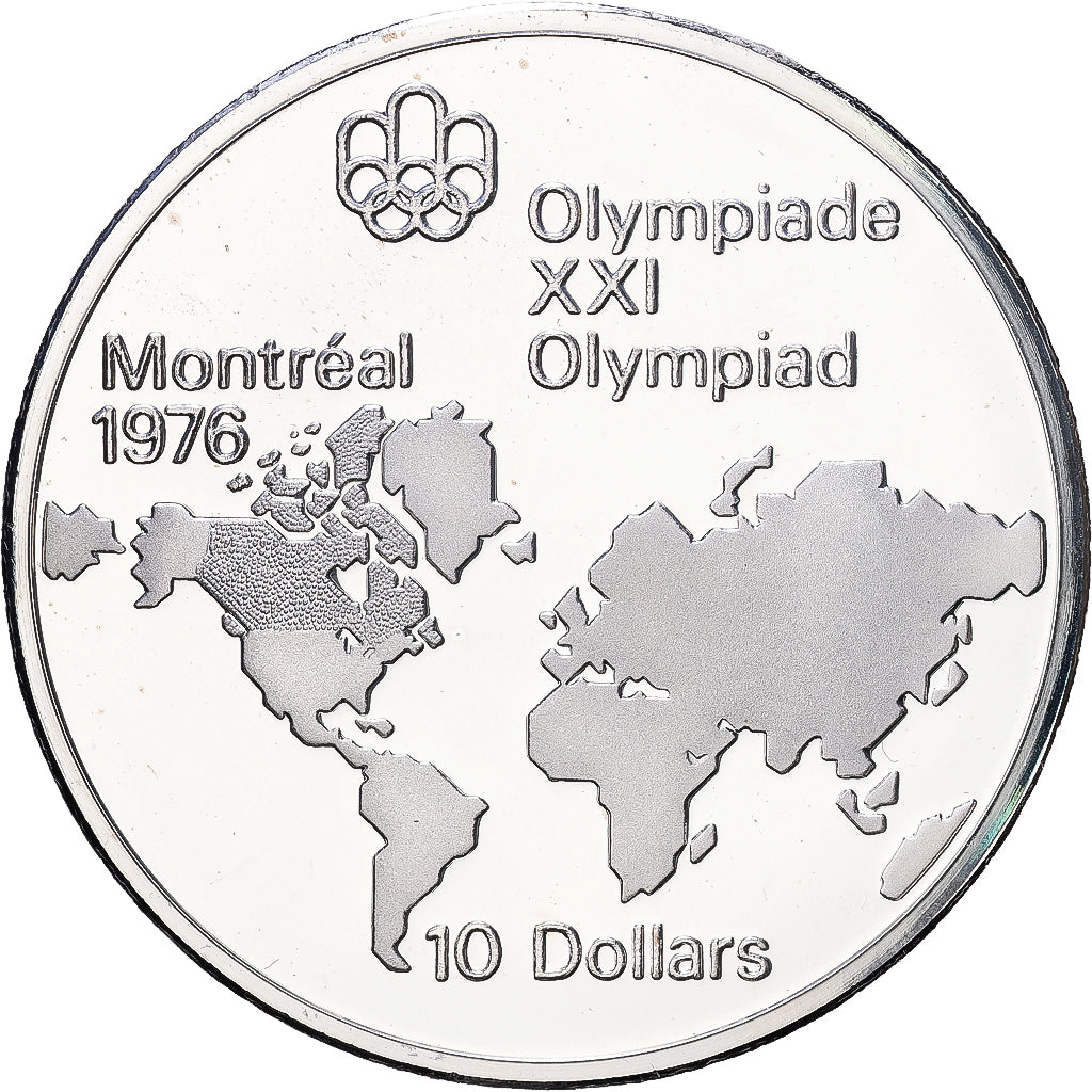 Kanada, Elizabeth II, 10 Dollars, 1976 Montreal Olympics, 1973, Royal Canadian
