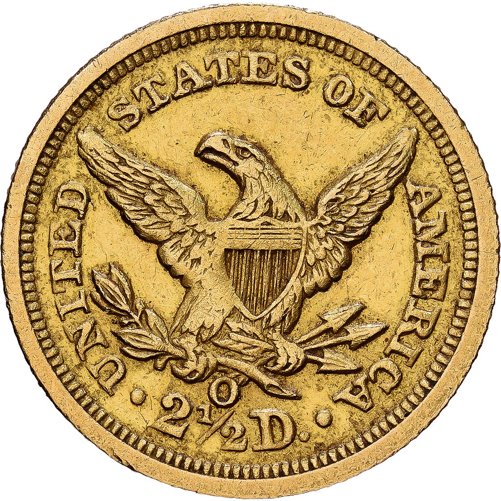 Estados Unidos, $2.50, Quarter Eagle, Coronet Head, 1847, U.S. Mint, Oro, MBC+