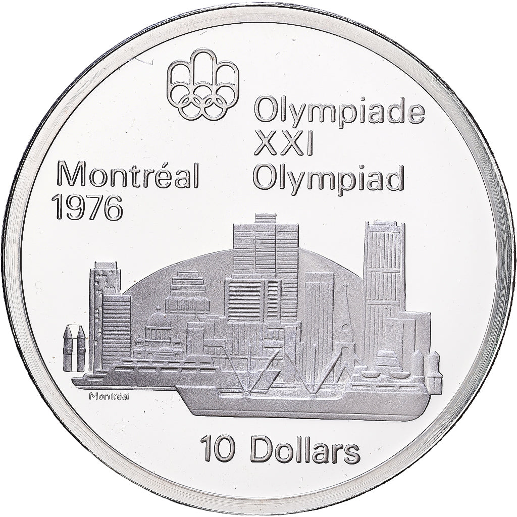 Canadá, Elizabeth II, 10 Dollars, 1976 Montreal Olympics, 1973, Royal Canadian