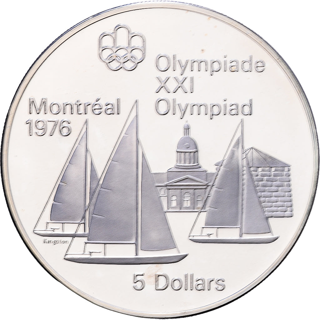 Canadá, Elizabeth II, 5 Dollars, 1976 Montreal Olympics, 1973, Royal Canadian