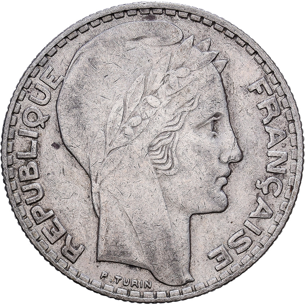 Francia, 10 Francs, Turin, 1933, Paris, Argento, BB, Gadoury:801, KM:878