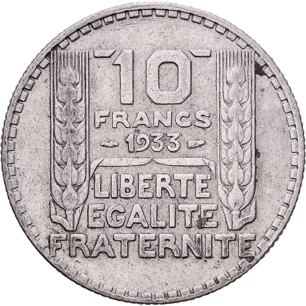 Francia, 10 Francs, Turin, 1933, Paris, Argento, BB, Gadoury:801, KM:878