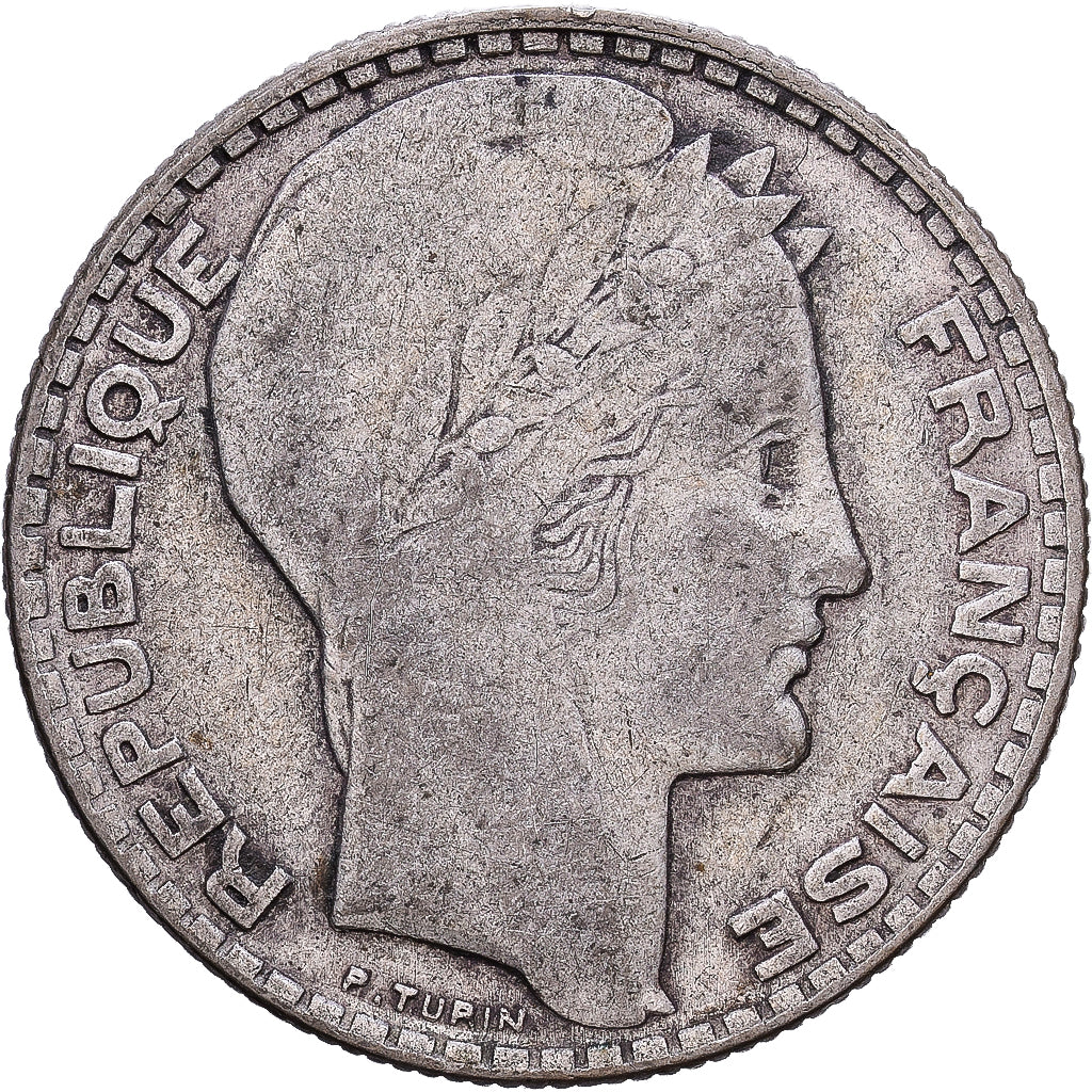 France, 10 Francs, Turin, 1931, Paris, Silver, EF(40-45), Gadoury:801, KM:878