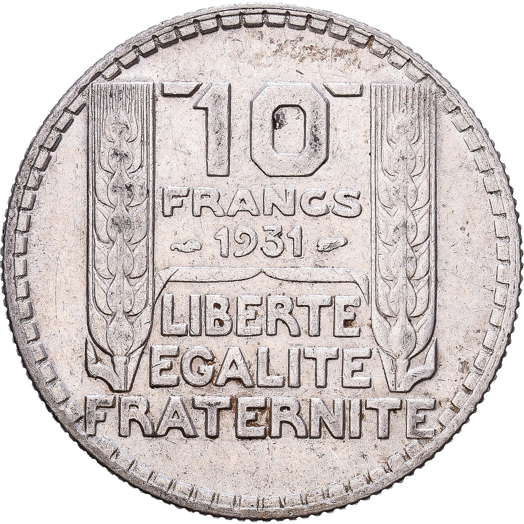 Francia, 10 Francs, Turin, 1931, Paris, Argento, BB+, Gadoury:801, KM:878
