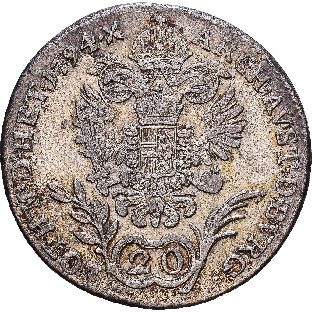 Austria, Franz II (I), 20 Kreuzer, 1794, Kremnica, Silver, VF(30-35), KM:2139