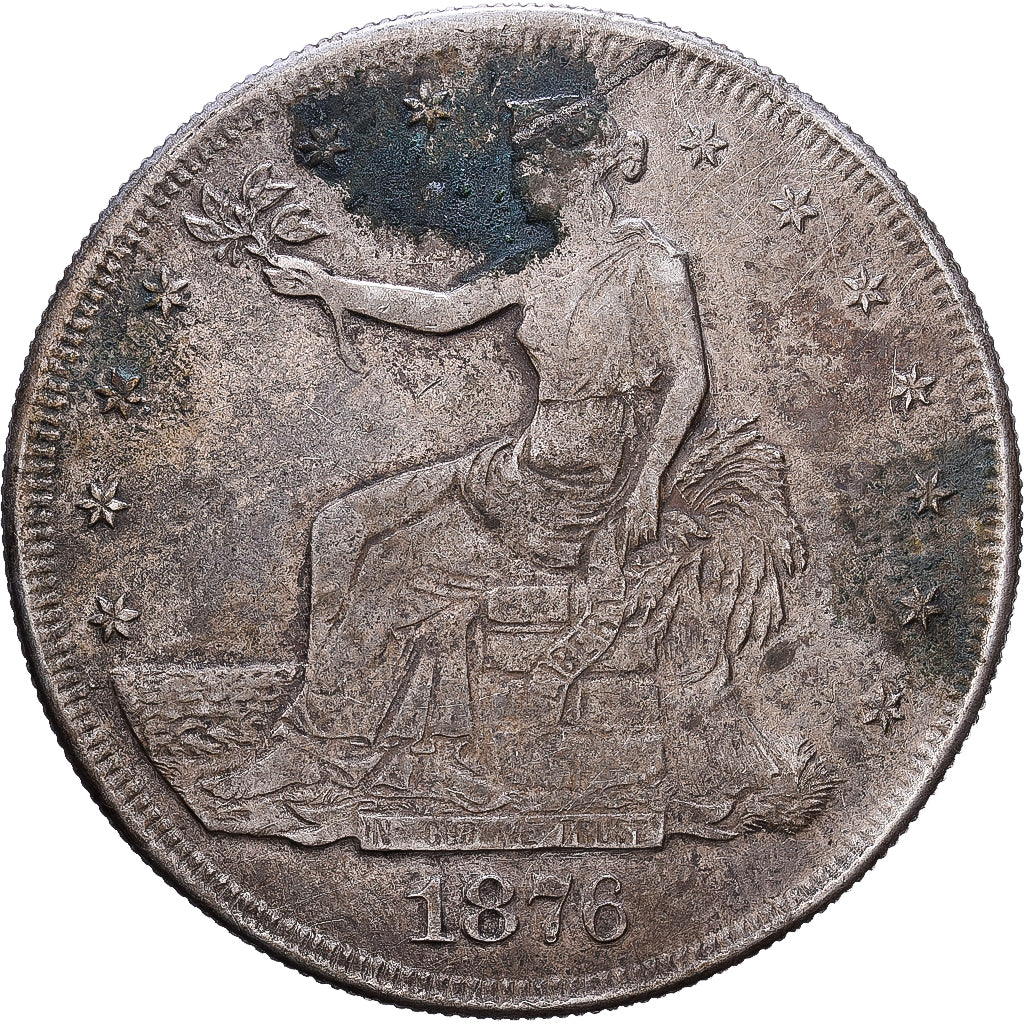 Stati Uniti, Trade Dollar, 1876, U.S. Mint, Argento, MB+, KM:108