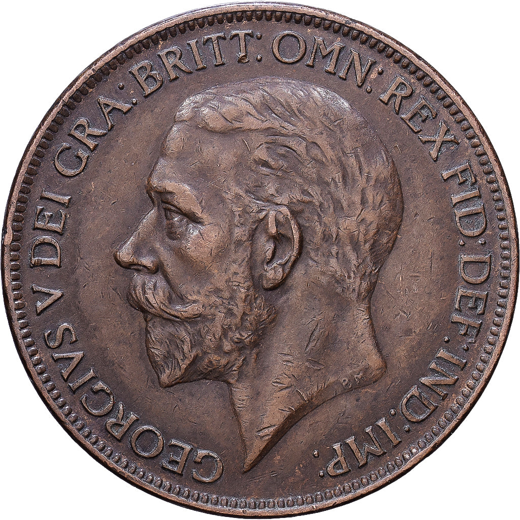 Great Britain, George V, Penny, 1927, Bronze, AU(50-53), KM:826