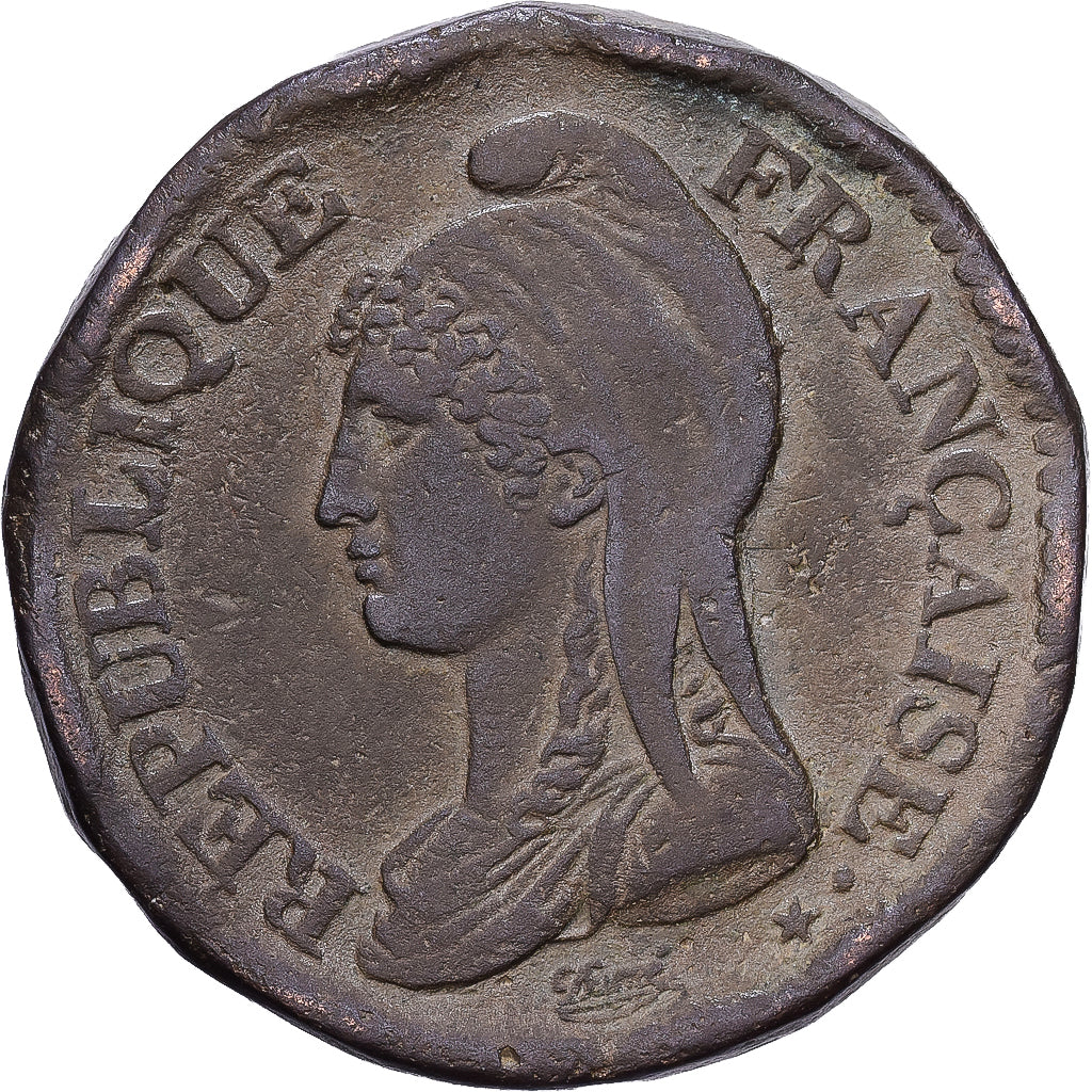 France, Decime, Dupré, AN 7, Lille, Poids Lourd, Bronze, EF(40-45)