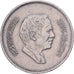 Jordania, Hussein, 100 Fils, Dirham, 1978/AH1398, Cobre - níquel, MBC, KM:40