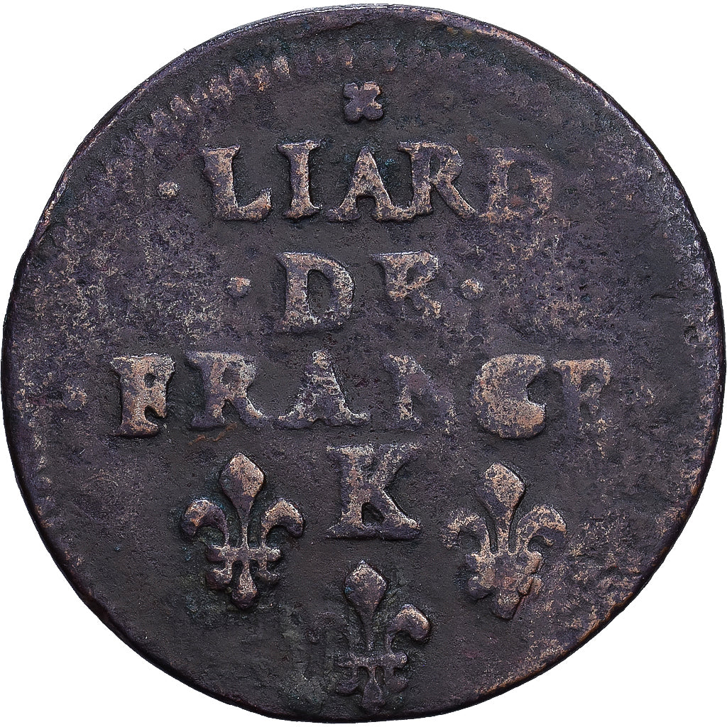 Frankreich, Louis XIV, Liard de France au buste juvénile, deuxième