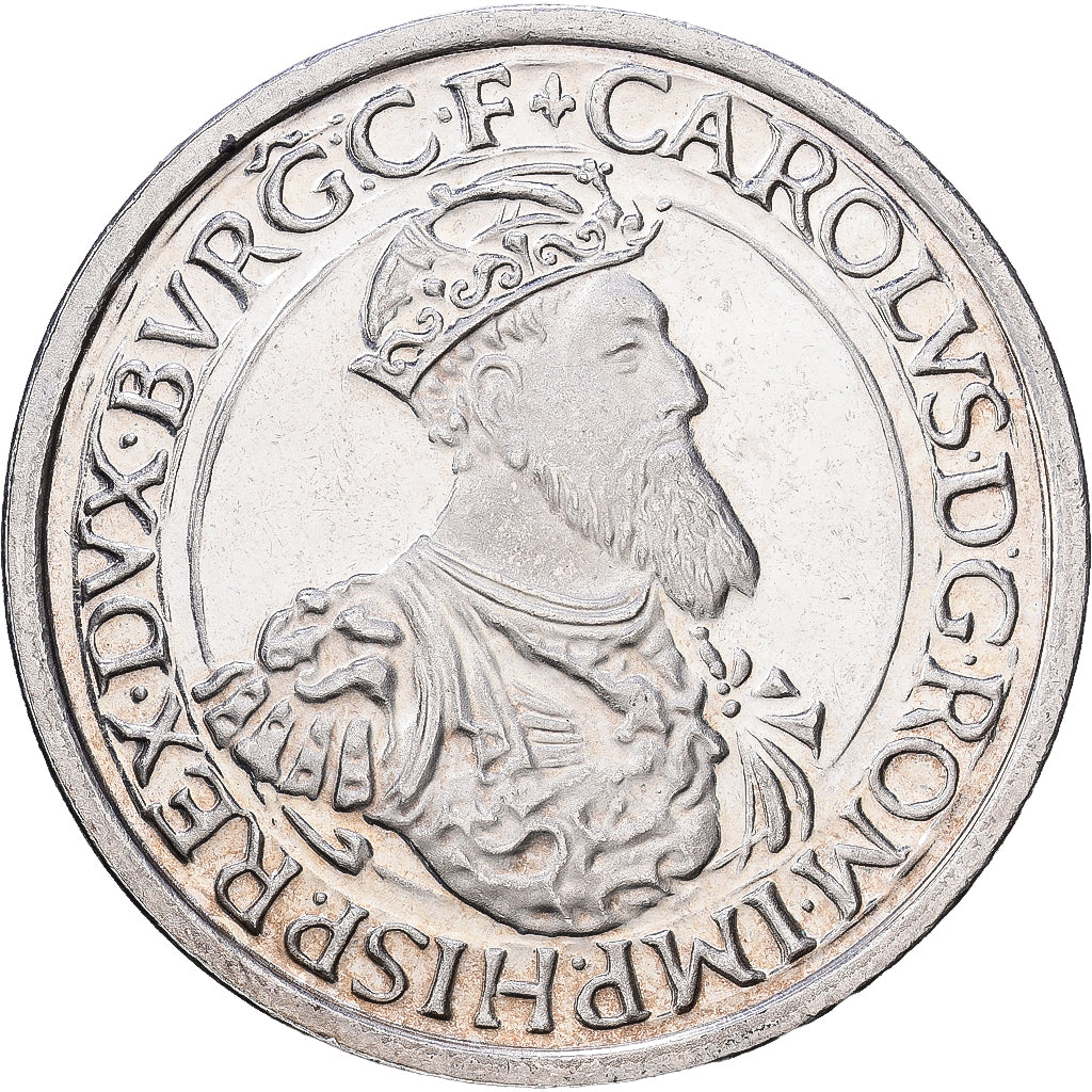 Belgien, Baudouin I, 5 Ecu, Charles Quint, 1987, Brussels, Silber, VZ+, KM:166