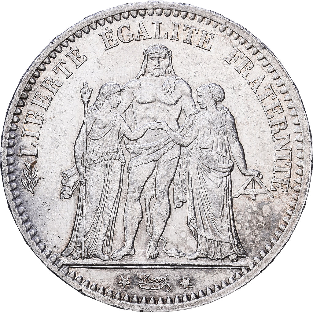 France, 5 Francs, Hercule, 1873, Paris, Silver, MS(60-62), Gadoury:745a
