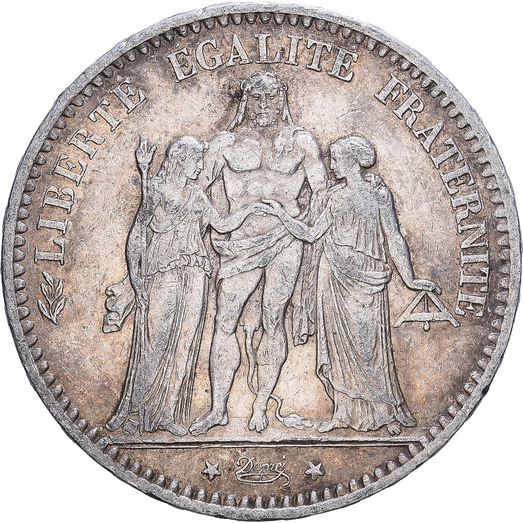 Frankreich, 5 Francs, Hercule, 1876, Paris, Silber, SS, Gadoury:745a, KM:820.1
