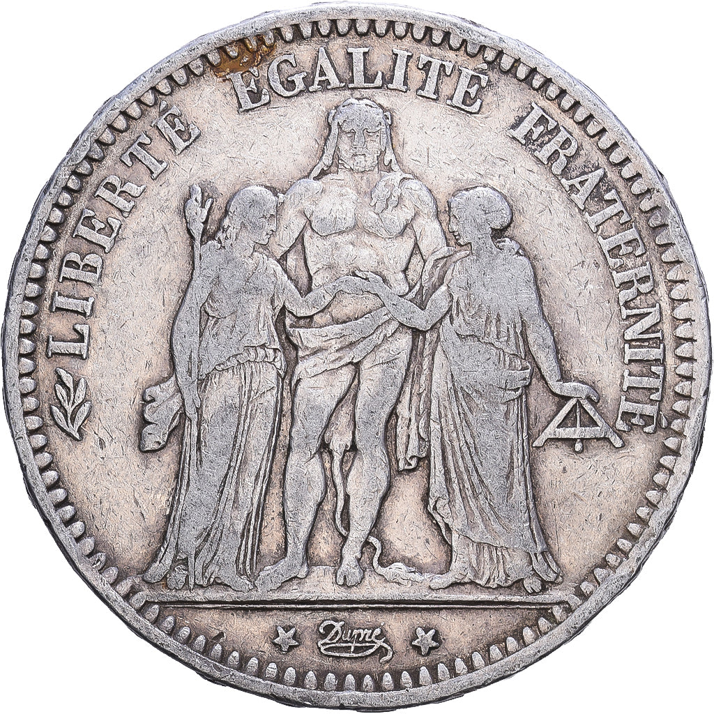 France, 5 Francs, Hercule, 1873, Paris, Silver, VF(30-35), Gadoury:745a