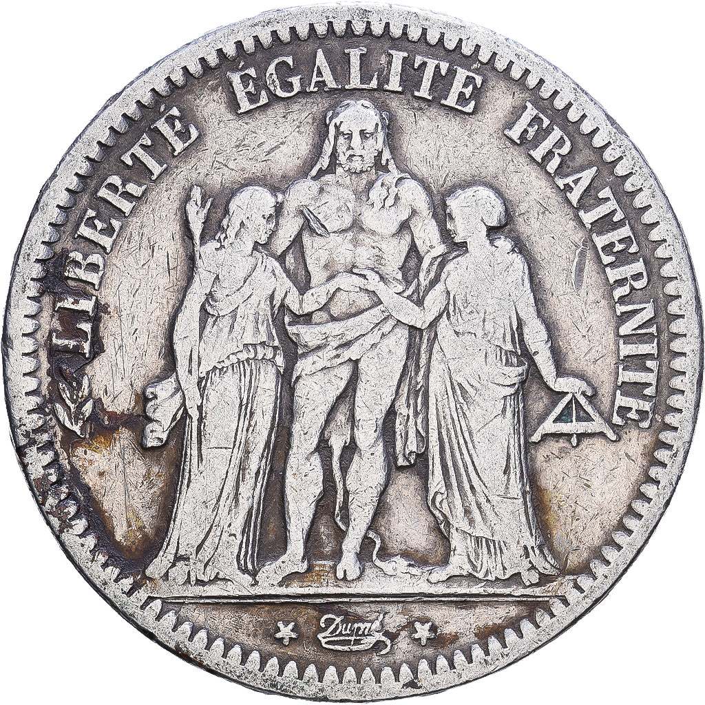 France, 5 Francs, Hercule, 1848, Strasbourg, Silver, VF(30-35), Gadoury:683