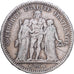 France, 5 Francs, Hercule, 1849, Paris, Argent, TB+, Gadoury:683, KM:756.1