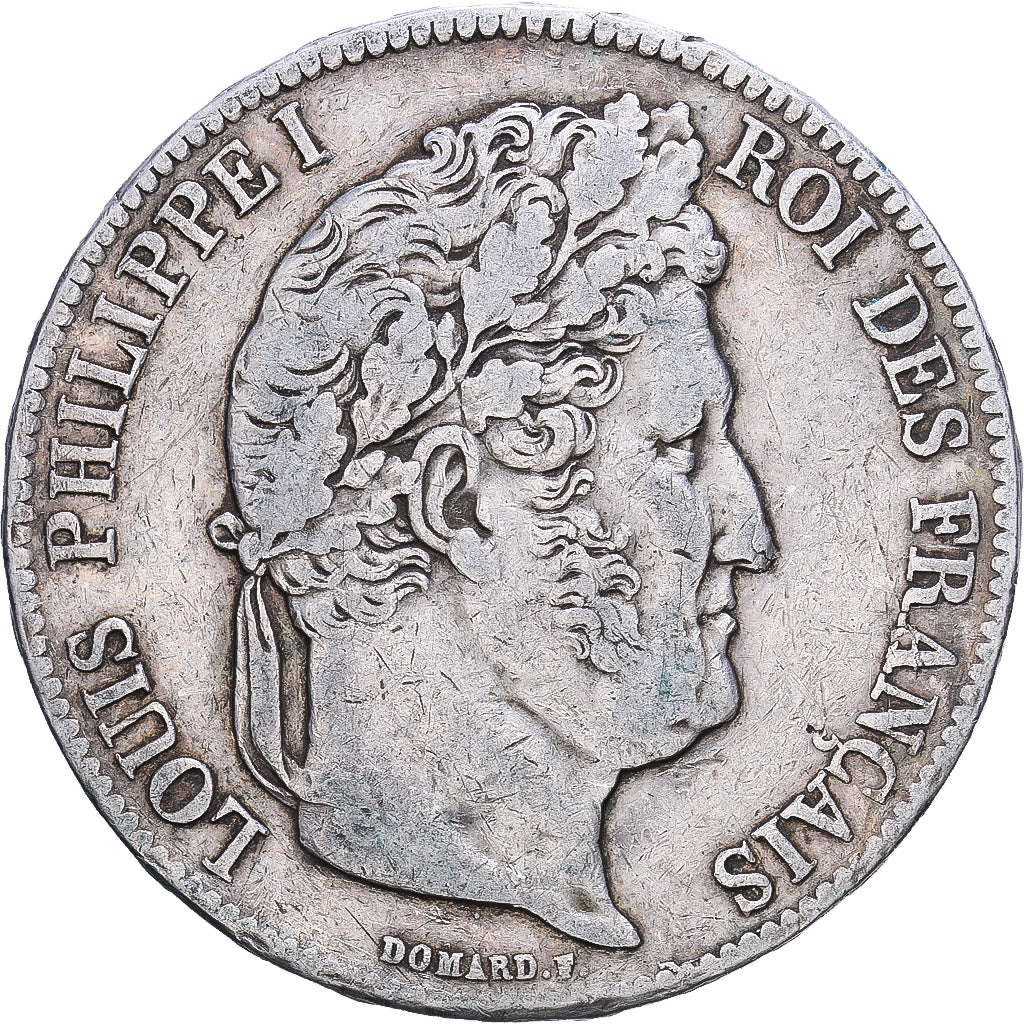 Francja, Louis Philippe I, 5 Francs, 1836, Lille, Srebro, VF(30-35)