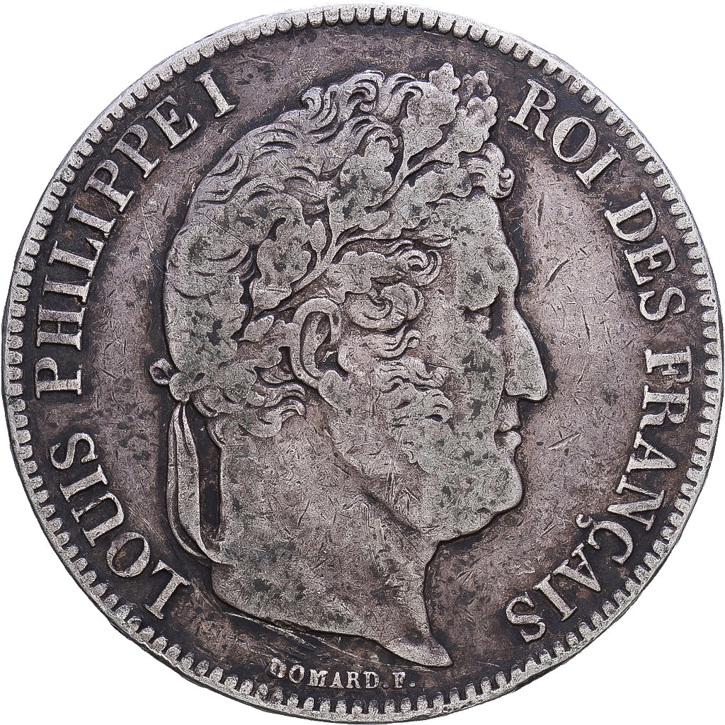 Frankrijk, Louis Philippe I, 5 Francs, 1838, Lille, Zilver, FR, Gadoury:678