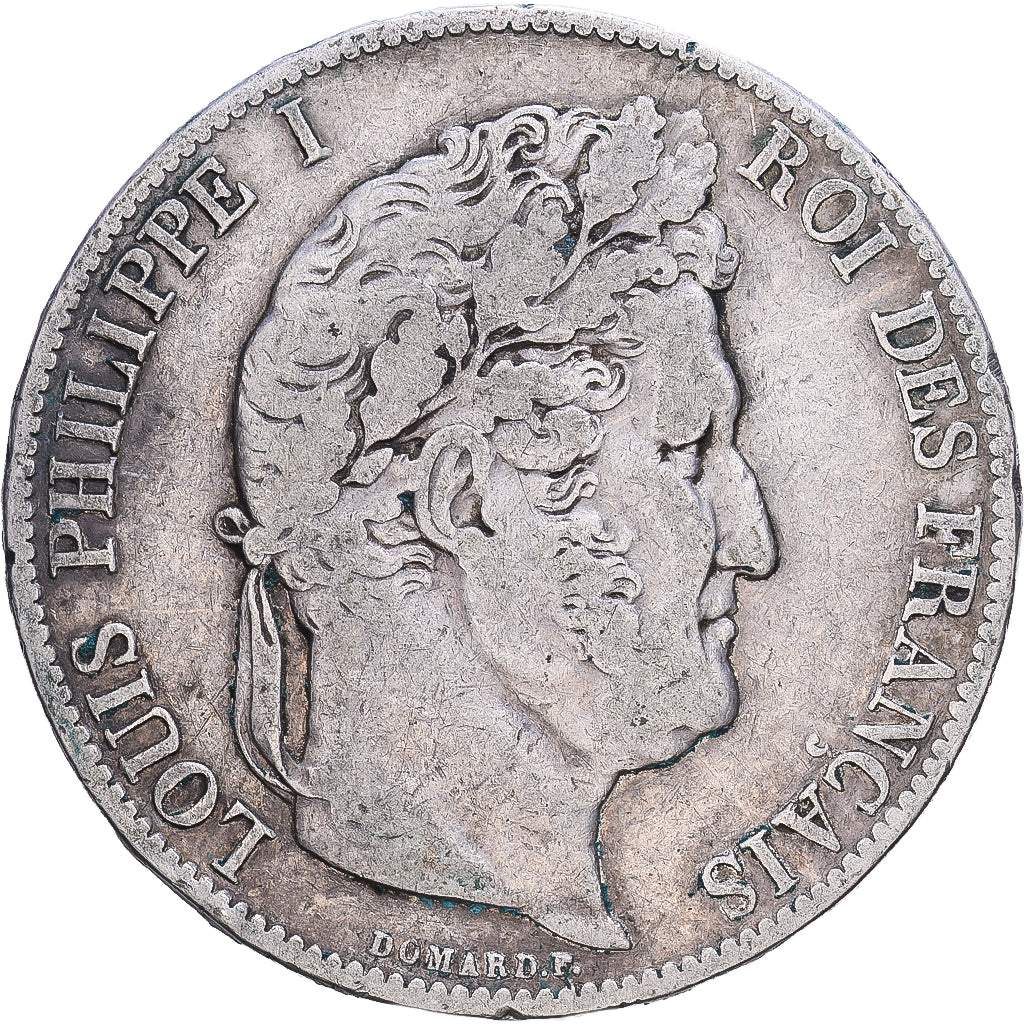 França, Louis Philippe I, 5 Francs, 1846, Paris, Prata, VF(20-25)