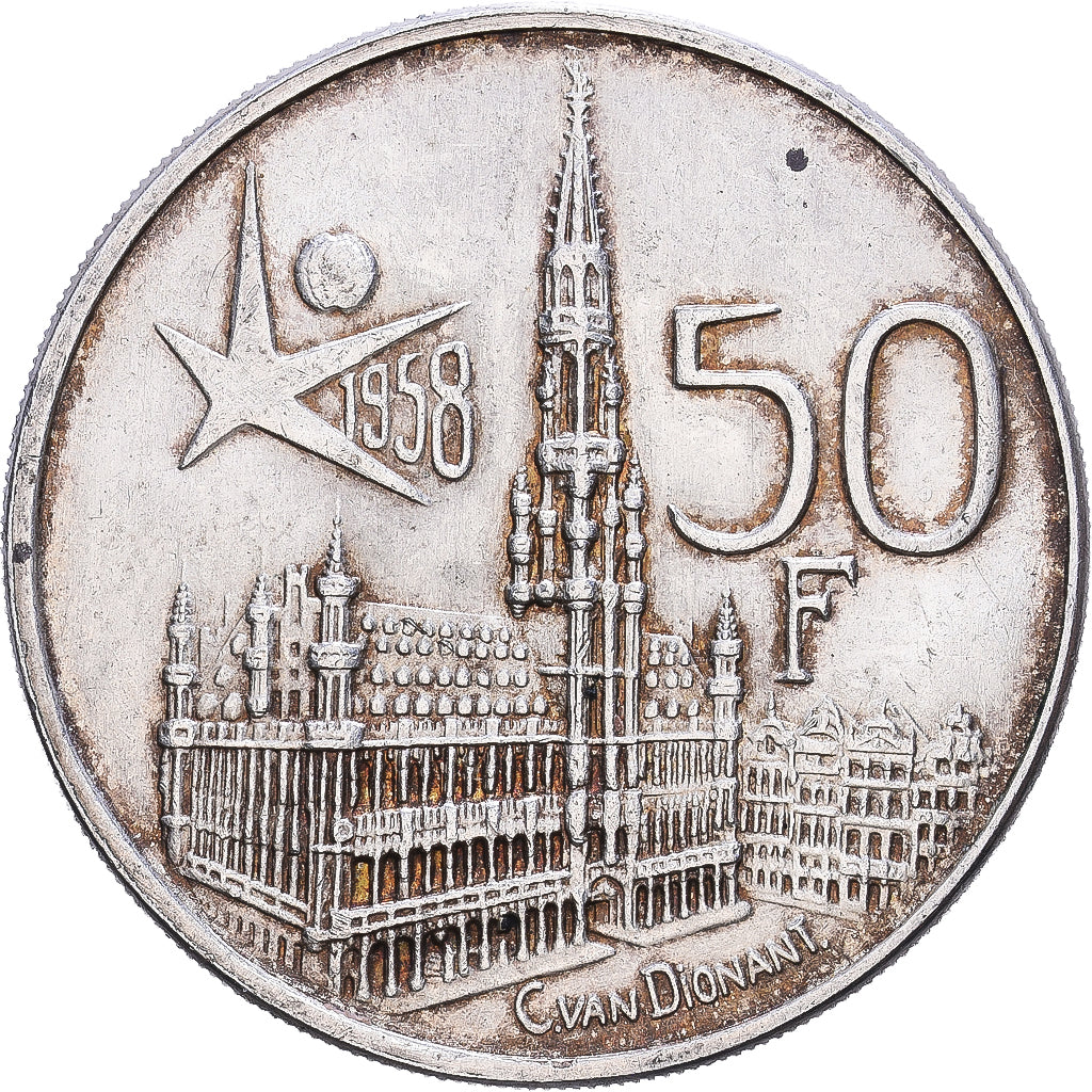Belgique, Baudouin I, 50 Francs, 50 Frank, 1958, Bruxelles, Argent, TTB+