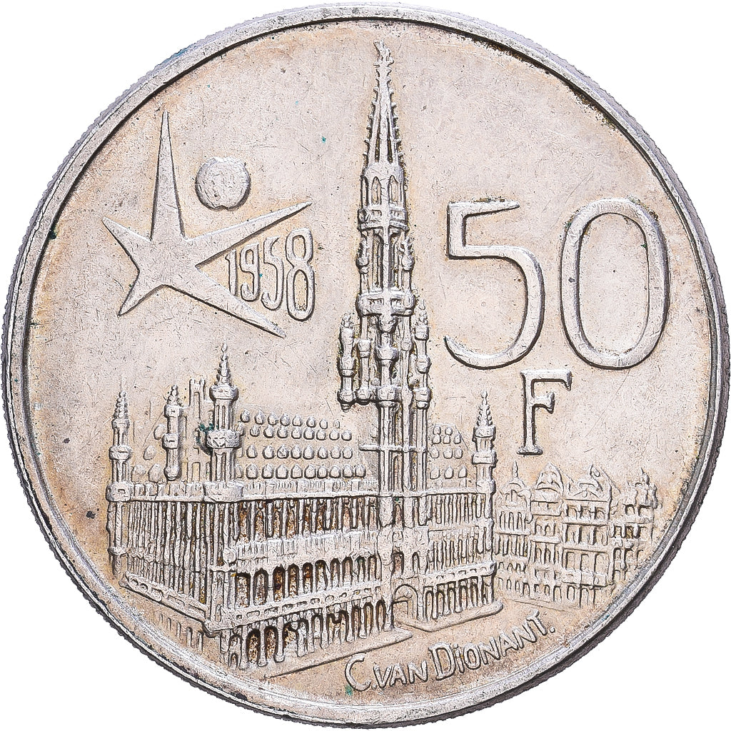 Belgique, Baudouin I, 50 Francs, 50 Frank, 1958, Bruxelles, Argent, TTB+