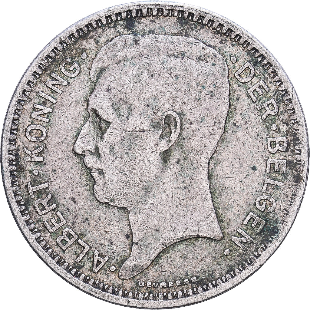 Belgium, Albert I, 20 Francs, 20 Frank, 1934, Brussels, Silver, VF(30-35)