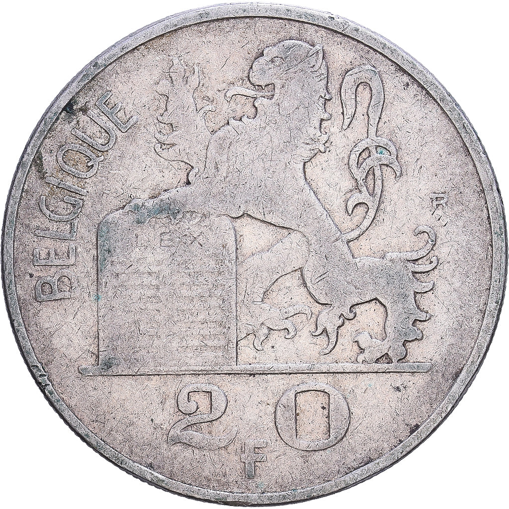 Belgique, Régence Prince Charles, 20 Francs, 20 Frank, 1949, Bruxelles, Argent