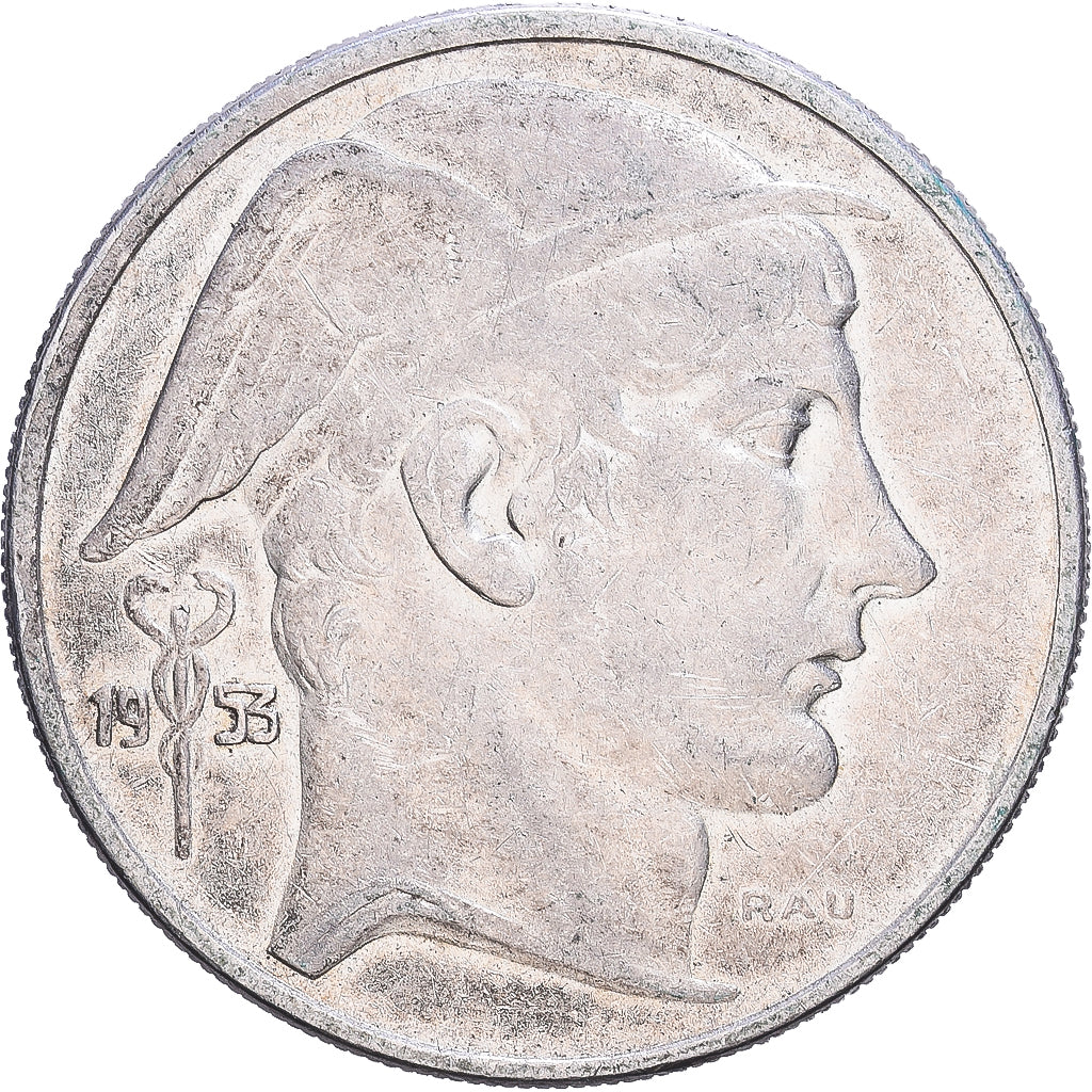 Belgio, Baudouin I, 20 Francs, 20 Frank, 1953, Brussels, Argento, BB+, KM:140.1
