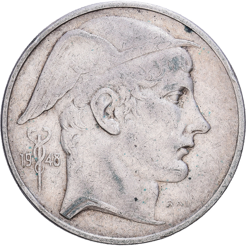 Belgia, Régence Prince Charles, 50 Francs, 50 Frank, 1948, Brussels, Srebro