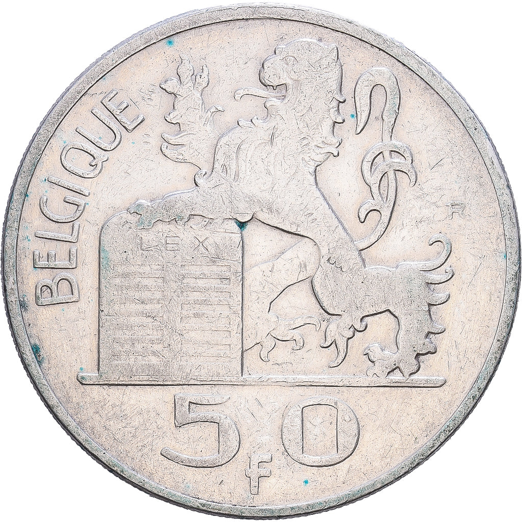 Belgique, Régence Prince Charles, 50 Francs, 50 Frank, 1948, Bruxelles, Argent