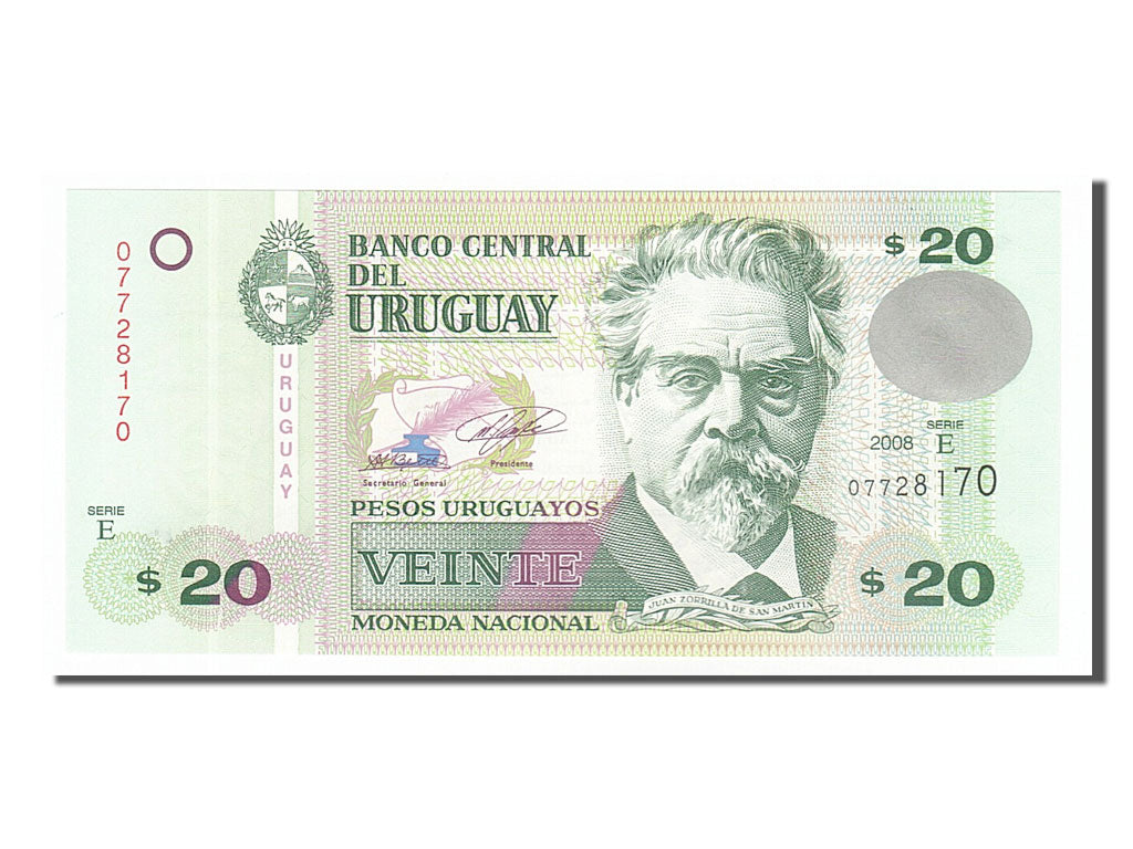 Billete, 20 Pesos Uruguayos, 2008, Uruguay, UNC