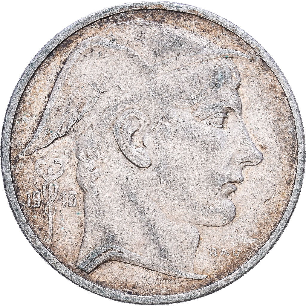 Belgia, Régence Prince Charles, 50 Francs, 50 Frank, 1948, Brussels, Srebro
