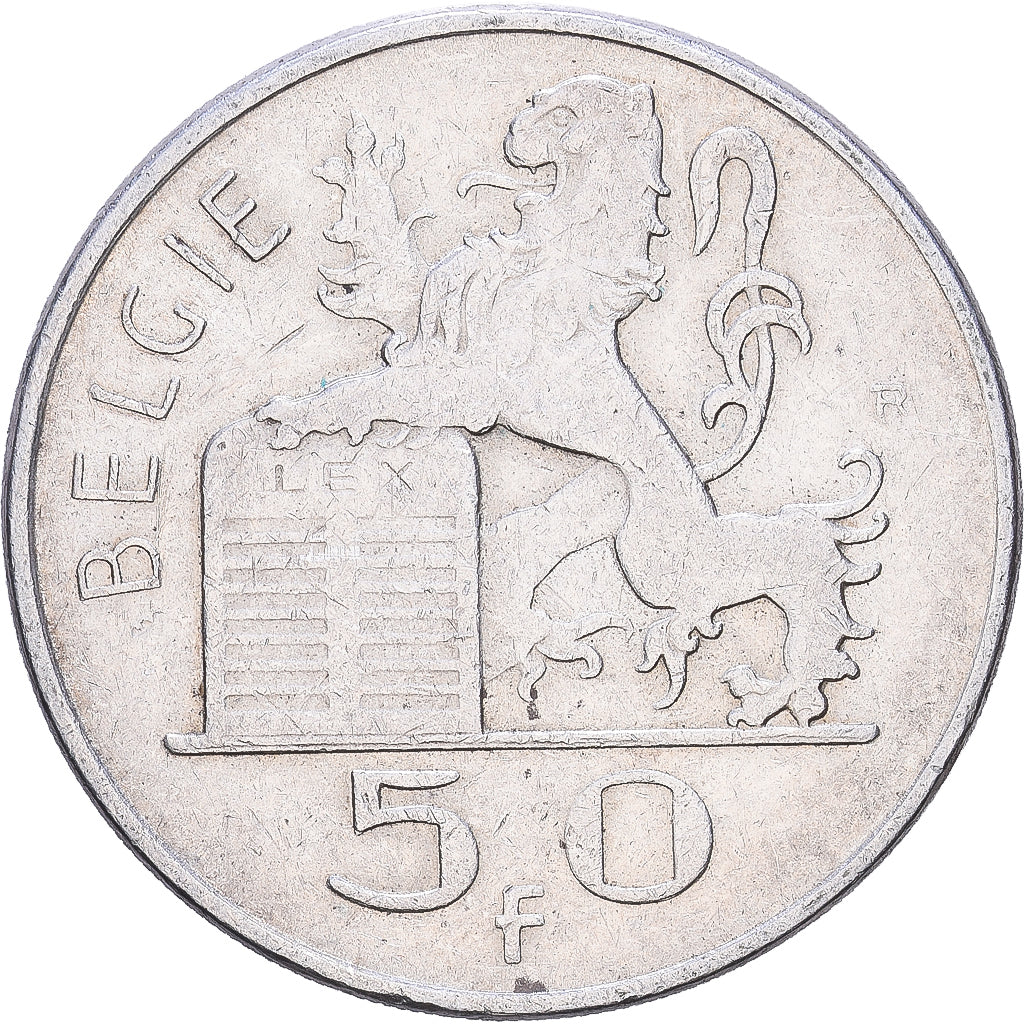 Belgia, Régence Prince Charles, 50 Francs, 50 Frank, 1950, Brussels, Srebro