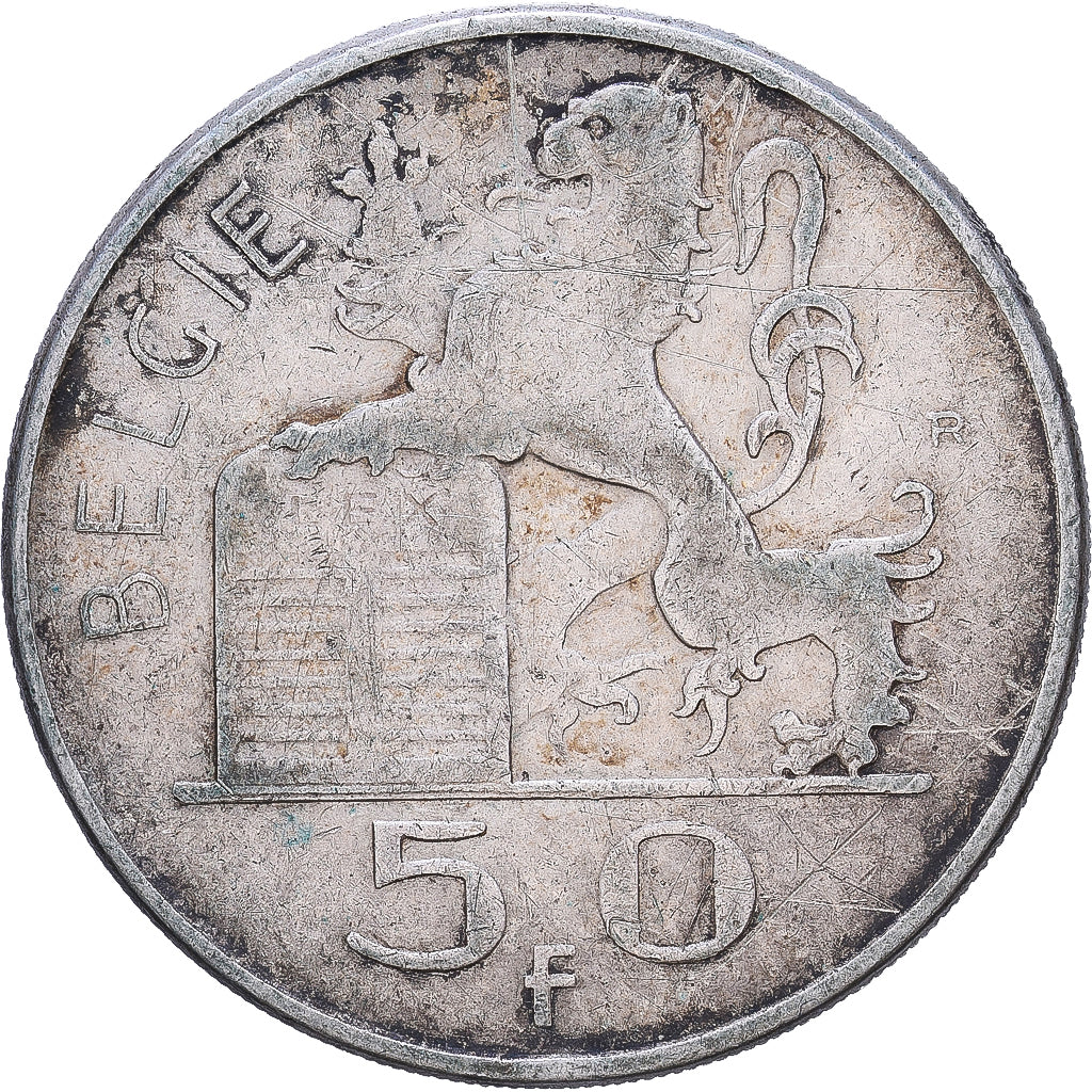Belgio, Régence Prince Charles, 50 Francs, 50 Frank, 1950, Brussels, Argento