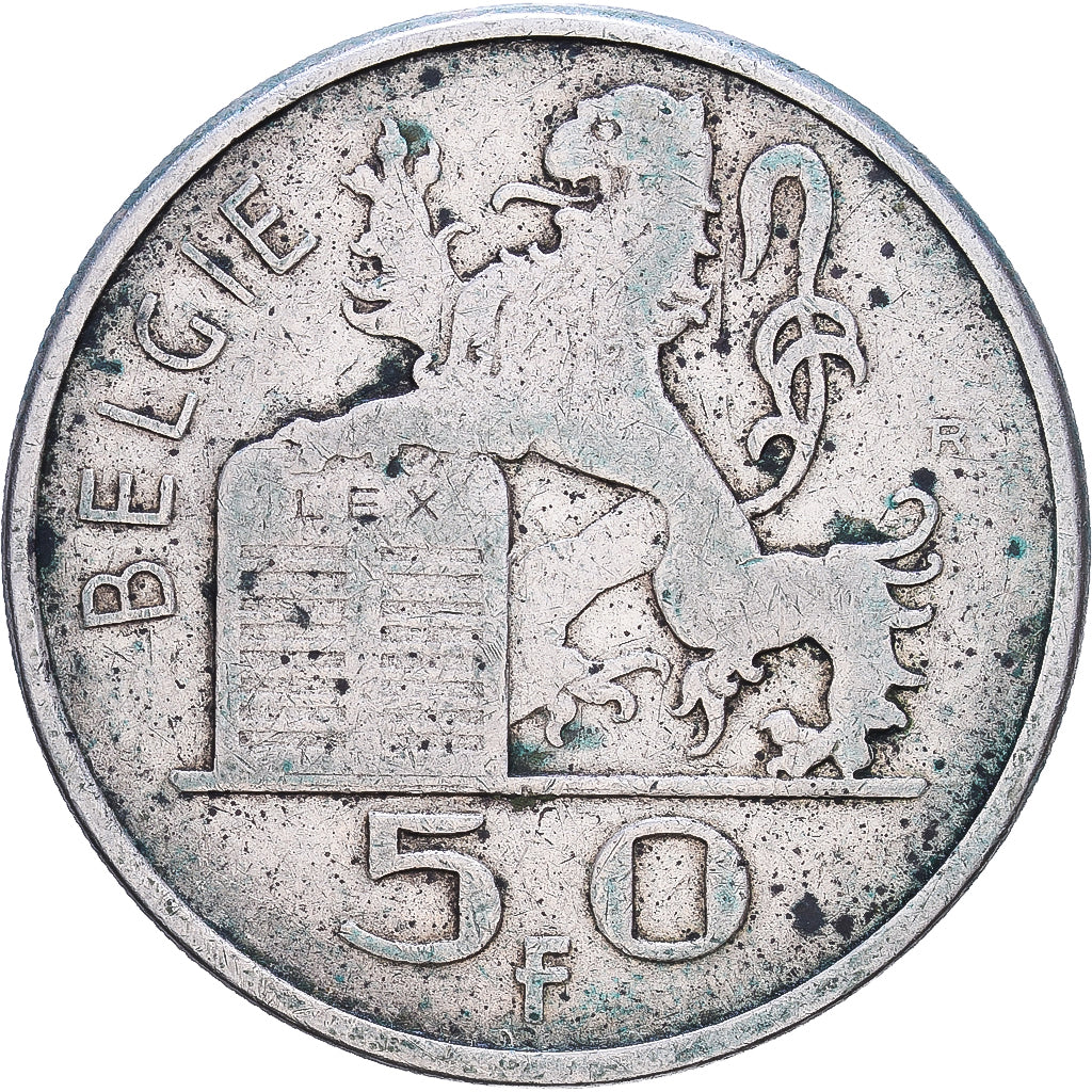 Belgien, Baudouin I, 50 Francs, 50 Frank, 1954, Brussels, Silber, S+, KM:137