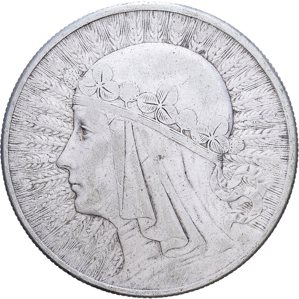 Poland, 10 Zlotych, 1932, Warsaw, Silver, EF(40-45), KM:22