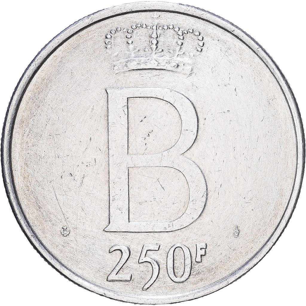 Belgia, Baudouin I, 250 Francs, 250 Frank, 1976, Brussels, Srebro, AU(50-53)