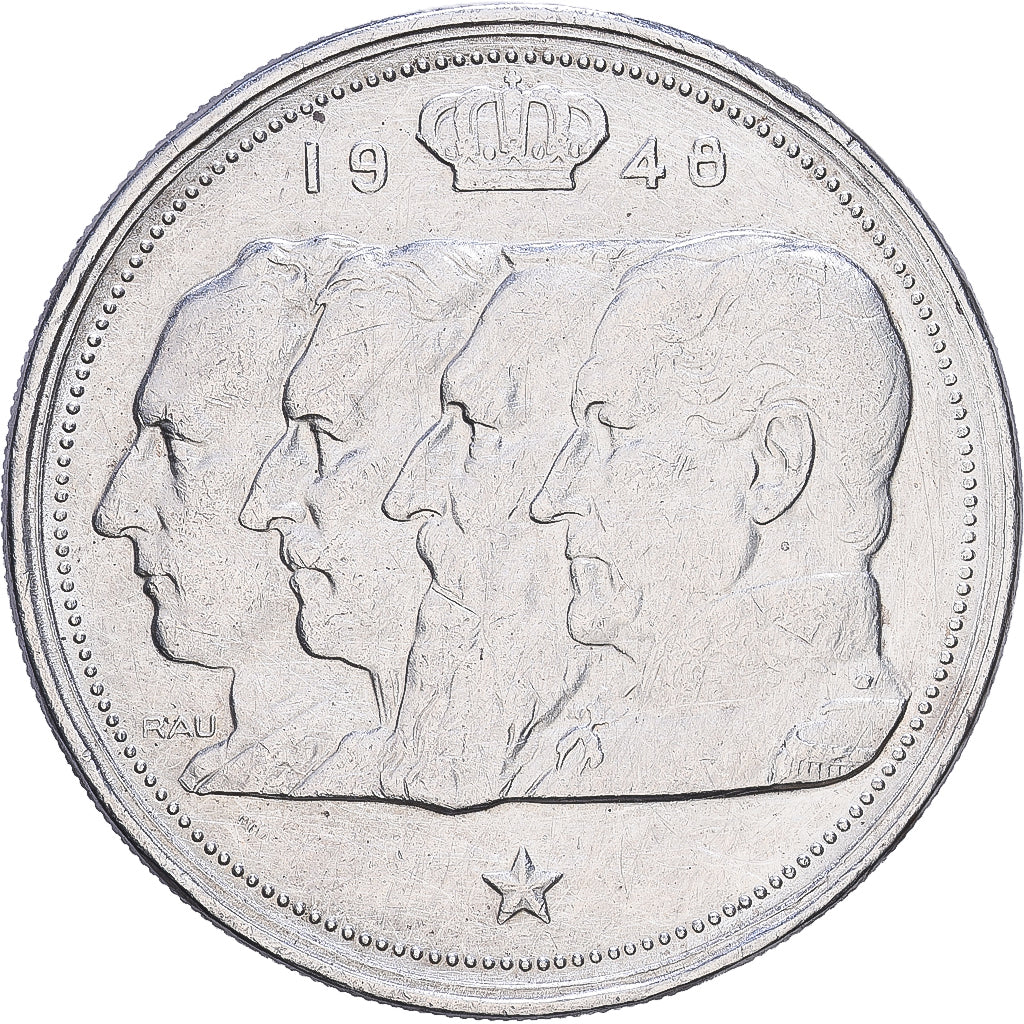 France, Régence Prince Charles, 100 Francs, 100 Frank, 1948, Bruxelles, Argent