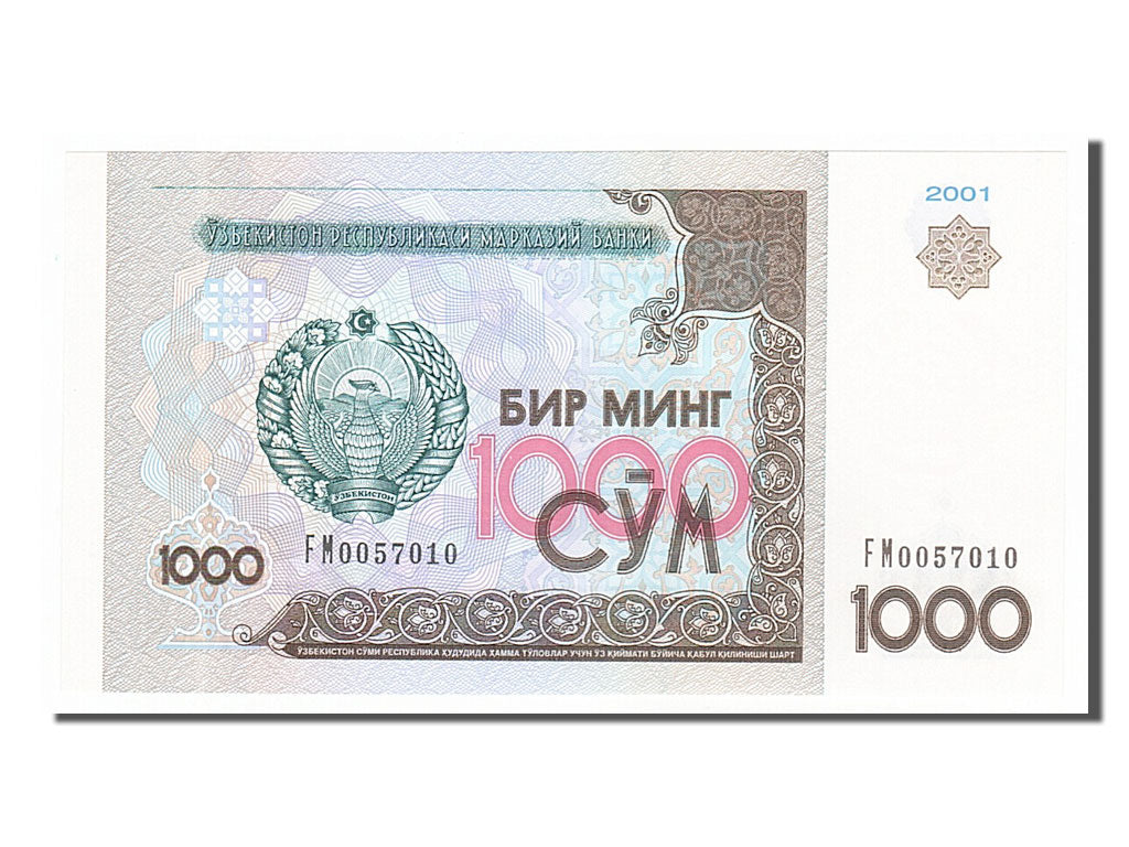 Geldschein, Uzbekistan, 1000 Sum, 2001, UNZ